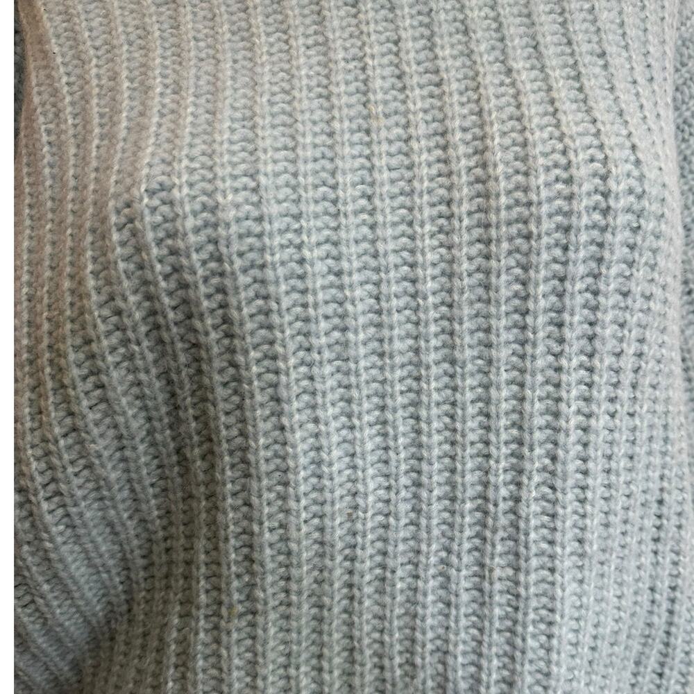 Fisherman Out of Ireland Seafoam Baby Alpaca Merino Turtleneck Sweater Small - Picture 5 of 9
